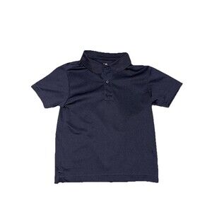 Boys Navy Blue Polo Shirt, IZOD Large 6, Collared Shortsleeve Wrinkle Resistant
